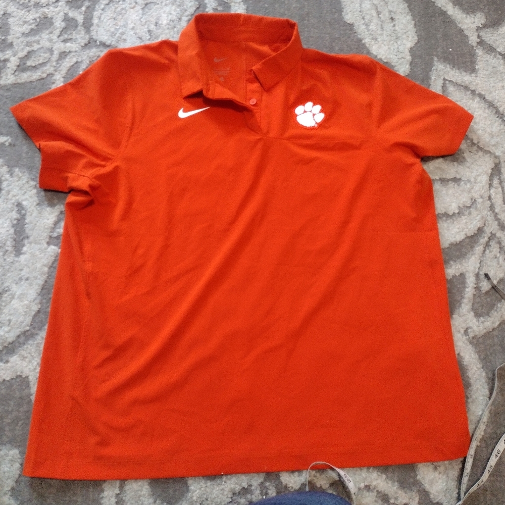 Nike Clemson Orange Polo Top